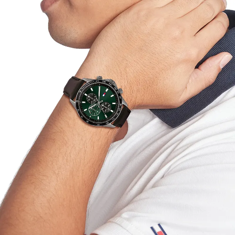 Tommy Hilfiger Miles Chronograph Green Dial Men’s Watch | 1792017